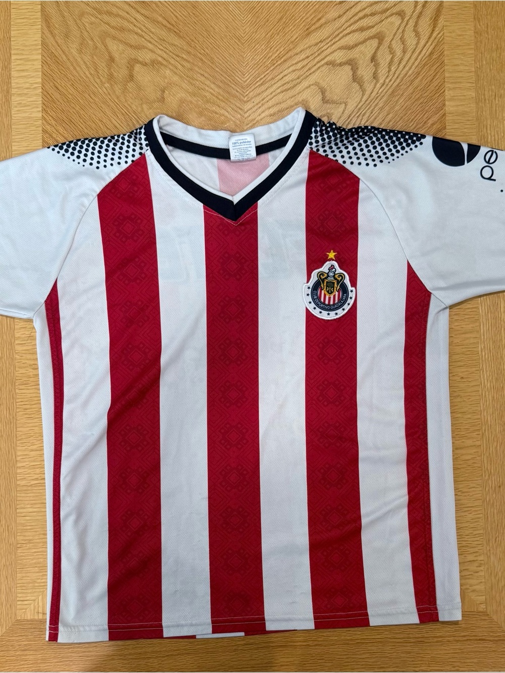 Chivas Red & White Striped Soccer Jersey